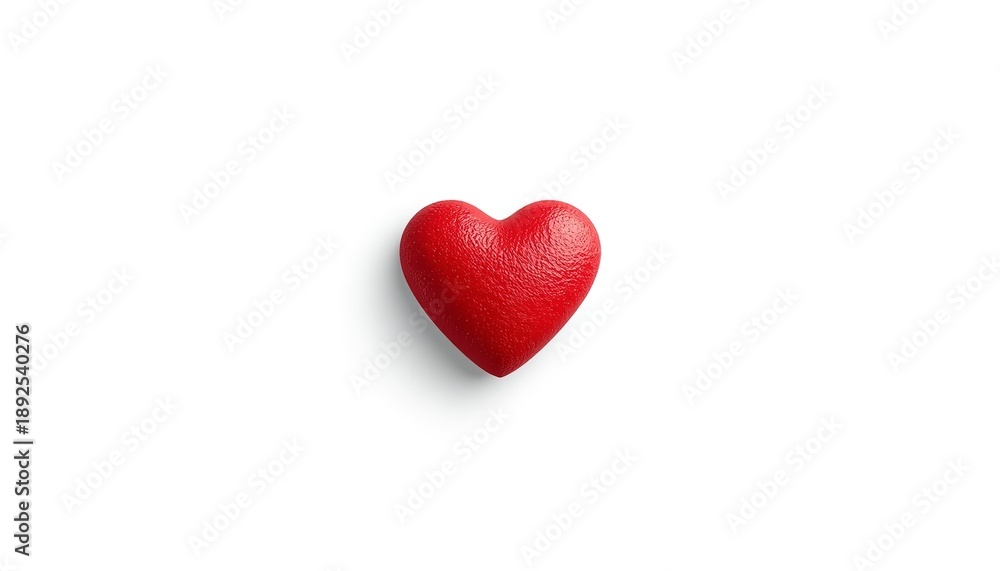 Fototapeta premium A small red heart on a white background