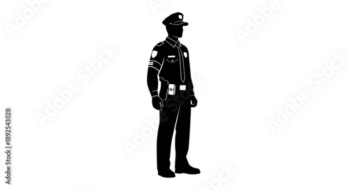Police Officer Standing in Uniform 1.