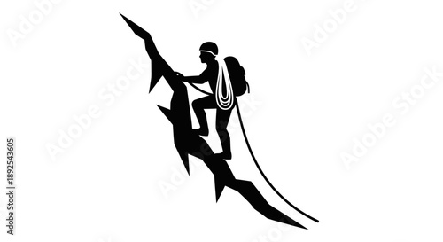 Silhouette of a Scuba Diver Descending.