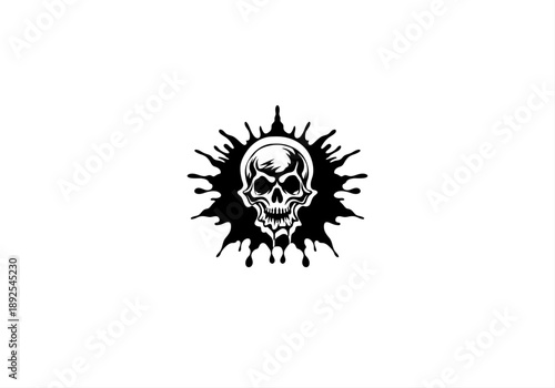 skull logo, skull, splash skull logo, splash skull, skull splash, splash logo