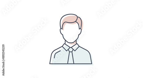 Wallpaper Mural Simple Line Drawing of Man Avatar. Torontodigital.ca