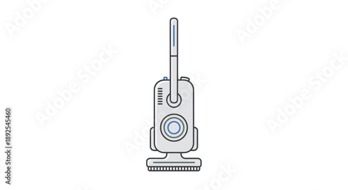 Simple Line Drawing of Vacuum Cleaner.