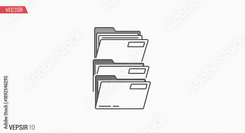 Stack of Filing Cabinets Drawers Office.