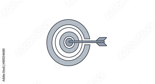 Target with Arrow Hitting the Center 1.