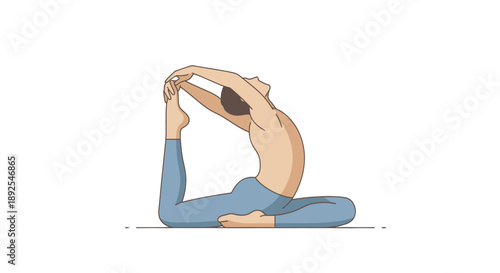 Woman Practicing Yoga in Lotus Position.