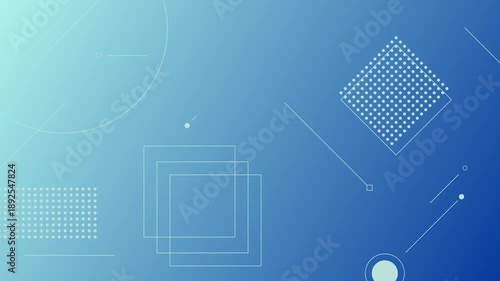 Minimal Futuristic Technology HUD Interface Motion Background in Blue