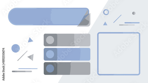 Modern abstract geometric elements background, ideal for digital user interface design, data visualization, and technological presentations with clean lines and a contemporary aesthetic