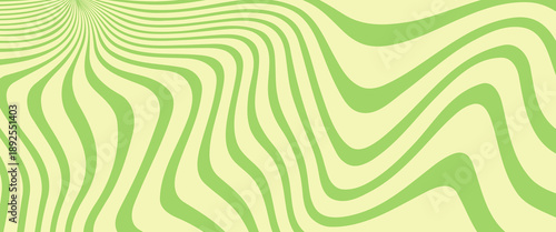Linear sunburst swirl. Trippy burst lines background. Twisted and distorted curly texture. Psychedelic wavy stripes wallpaper. abstract green background.