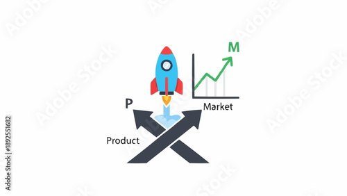 Foto Rocket Ship Launching Business Growth.