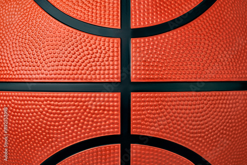 Pattern of orange rubber textured basketball ball background
