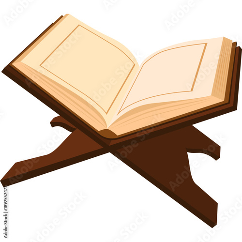 Quran Icon Flat Vector Holy Book Islamic Ramadan Kareem Symbol