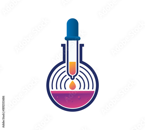 Vector illustration of a bowling ball with pins icon