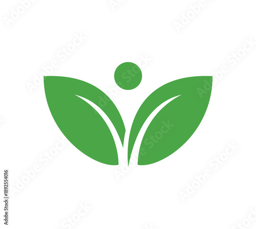 Green leaf and tree icon set featuring natural plant symbols and eco-friendly foliage vectors designed for organic growth and environmental ecology illustrations