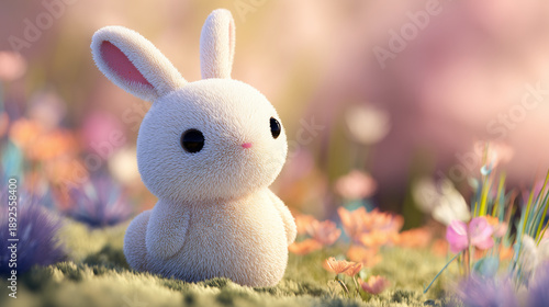 Cute Rabbit Illustration Background