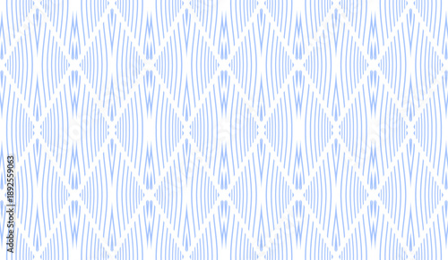 Abstract Seamless Geometric Light Blue Diamonds Pattern. Lines Texture. 