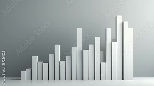 Wallpaper Mural Modern 3D bar chart visualization showcasing statistical data, business growth, and financial trends, perfect for economic analysis, performance reports, and market insights Torontodigital.ca