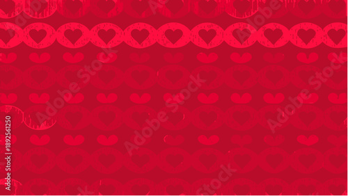 Vibrant red background with heart pattern for Valentine's Day design