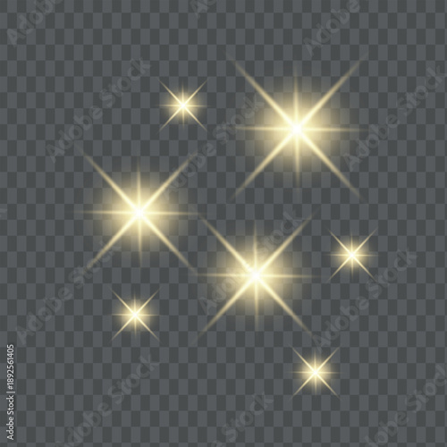 magic sparkle with starlight bright burst glow isolated ray transparent overlay design element glittering shine art festive energy sunlight vector celebration explosion background