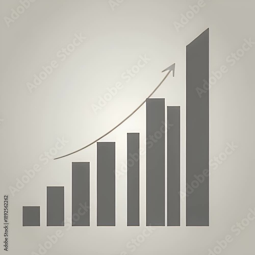 Wallpaper Mural A bar chart with an upward trend line representing financial growth and positive performance metrics Torontodigital.ca