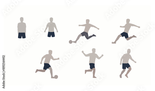 Minimal Soccer Player Vector Set with Football Action Poses
