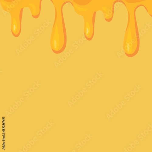 Dripping drops of honey on a bright background