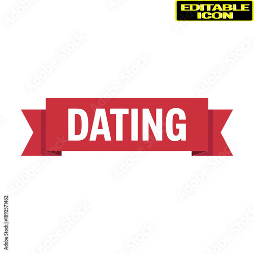 Dating ribbon icon
