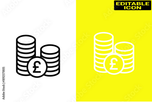 Pound sterling coins icon