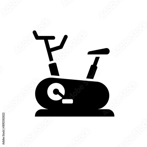 Stationary Exercise Bike Icon for Cardio Fitness Training