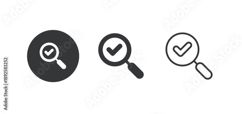 Search icon. Multi series icon. Perfect pixel isolated on white background. Vector illustration