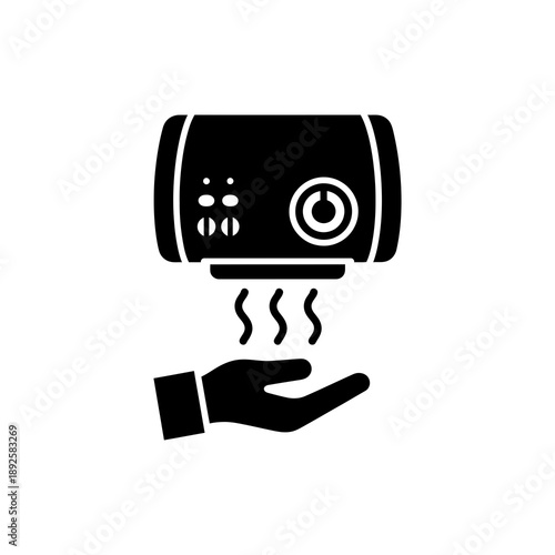 Automatic Hand Dryer Hygiene Icon
