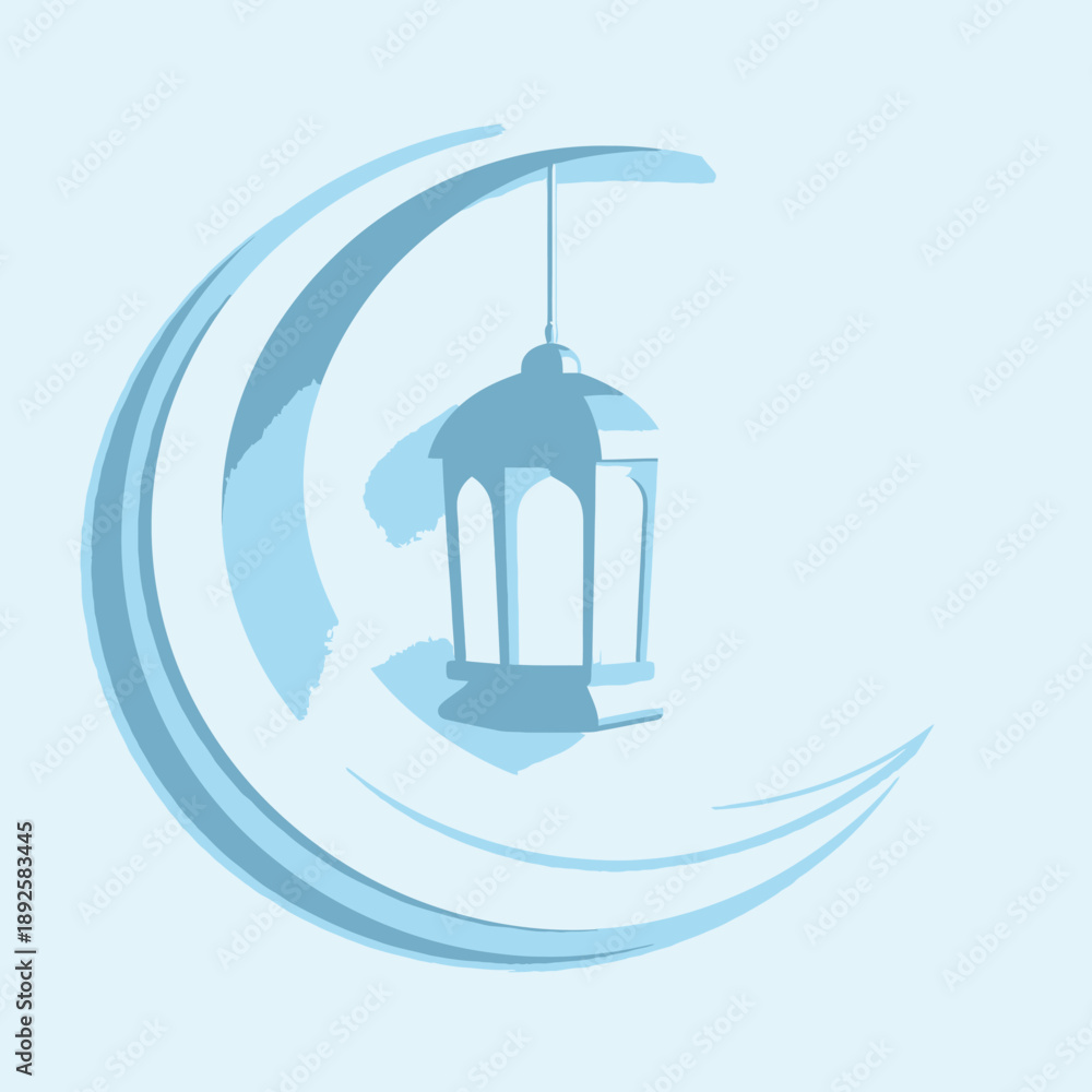 Obraz premium slender silver crescent moon 