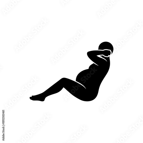 Pregnancy Fitness Exercise Silhouette Health Icon
