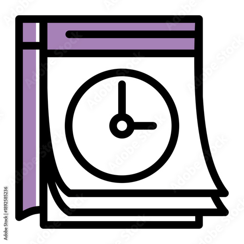 Arranging future events, tasks, or activities within a defined timeframe (Outline Color Lineal Style)