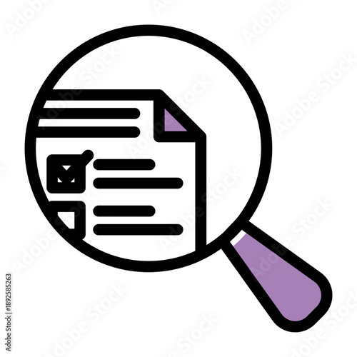 Systematic examination of individual assignments to understand components and requirements (Outline Color Lineal Style)