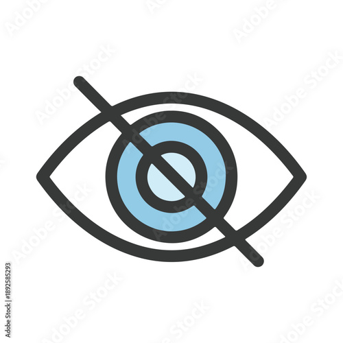 Eye with Slash Line Icon