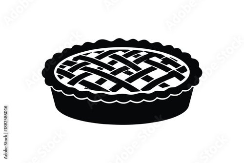 Classic round lattice pie with woven crust pattern representing traditional homemade bakery pastry dessert food