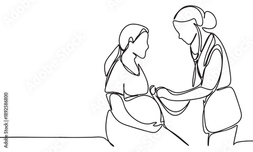 Prenatal Checkup Doctor Examining Pregnant Woman