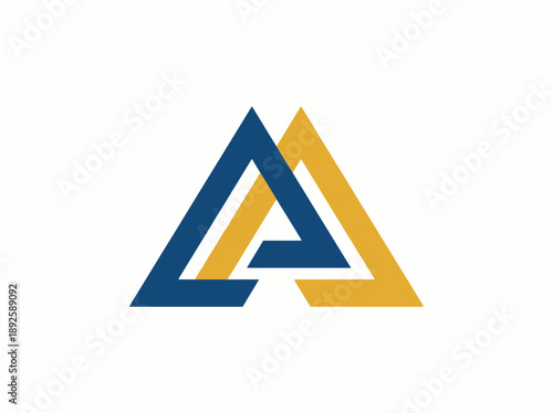 Blue glass letter A inside a circular icon with a yellow high voltage warning triangle and lightning symbol indicating electrical danger and safety alert