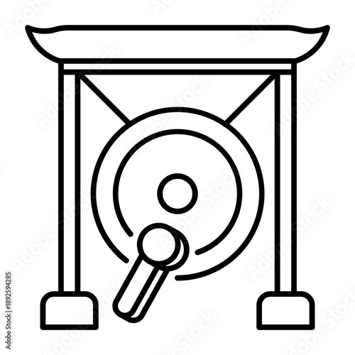 This Gong icon is suitable for Lunar New Year.