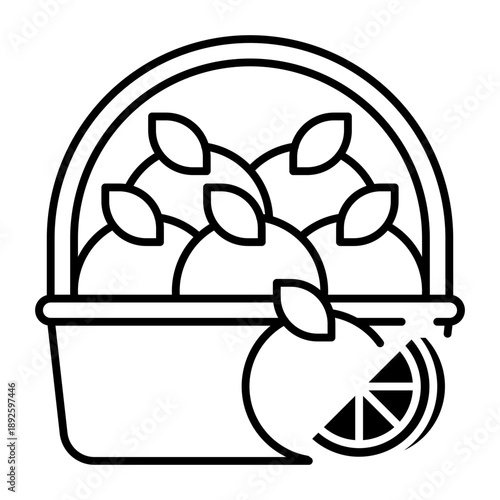 This Mandarin orange icon is suitable for Lunar New Year.