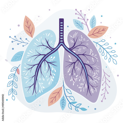 Mindful Breathing Wellness Icon,Calm Breathing Health Concept