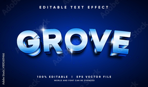 grove vector text effect with modern style