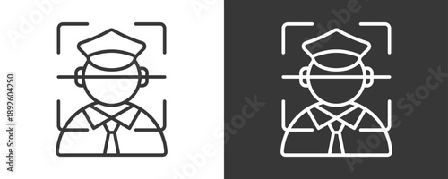 Face Recognition Icon Set Vector Collection Isolated In Black And White