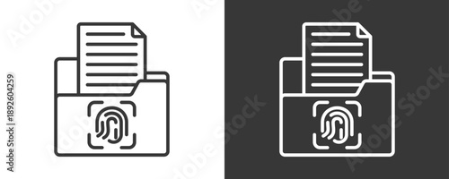 Biometric Data Icon Set Vector Collection Isolated In Black And White
