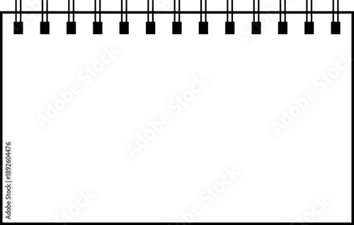 白紙のリングノート、メモ帳の背景