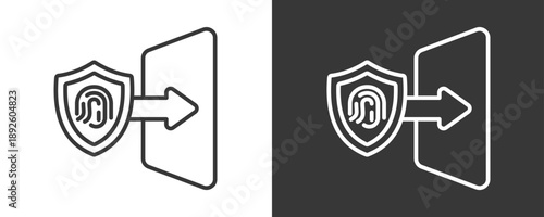 Secure Access Icon Set Vector Collection Isolated In Black And White