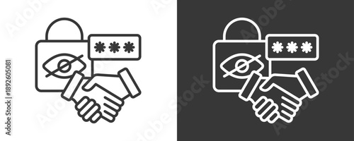 Trustworthiness Icon Set Vector Collection Isolated In Black And White