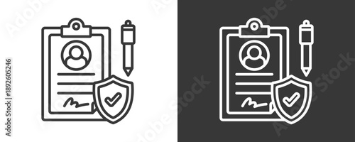 Consent Icon Set Vector Collection Isolated In Black And White