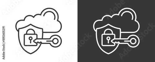 Single Sign On Icon Set Vector Collection Isolated In Black And White