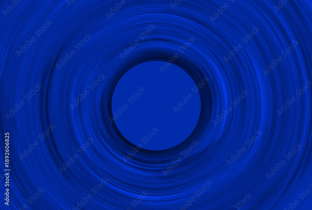 Obraz premium A mesmerizing, abstract digital illustration featuring a swirling vortex or spiral motion effect with a central void. The dynamic composition uses smooth, radiating curves, futuristic backgrounds